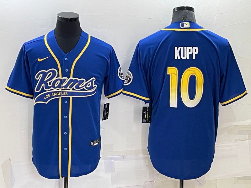 Men Los Angeles Rams 10 Kupp Blue 2022 Nike Co branded NFL Jersey